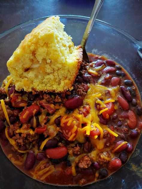 Chili With Cornbread On The Side at Frank Long blog