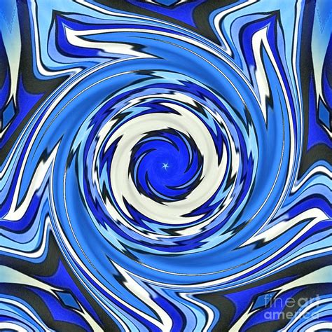 Bright blue abstract star. 9-22 Digital Art by Sofia Goldberg - Fine Art America