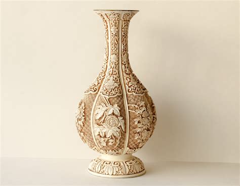 Vintage Ivory Dynasty Brass Vase 1980s - Cynthia's Attic Direct - Antiques and Collectibles