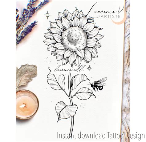 Update more than 80 sunflower bee tattoo best - in.cdgdbentre