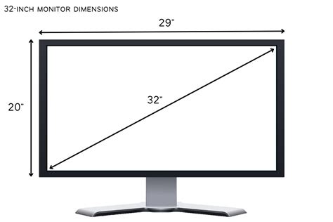 32-Inch Monitor Dimensions (Exact Size Shown) - Measuring Stuff