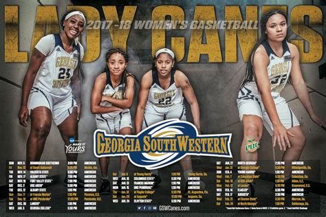 Georgia SouthWestern Women's Basketball schedule poster | Womens ...