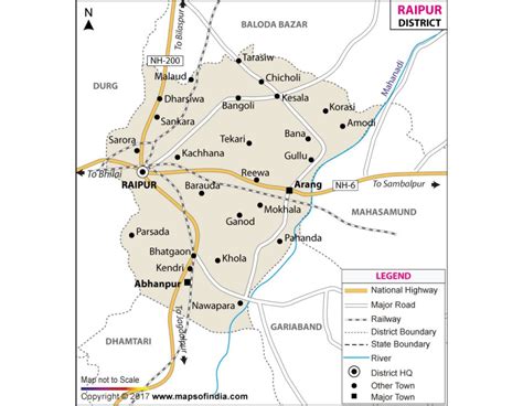 Buy Raipur District Map online