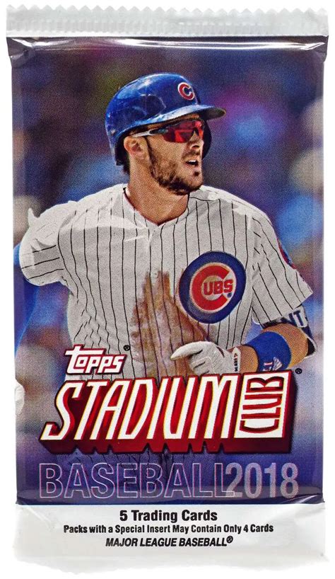 MLB Topps 2018 Stadium Club Baseball Trading Card BLASTER Pack 5 Cards ...