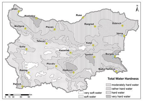 Digitalized map showing the spatial distribution of the total water... | Download Scientific Diagram