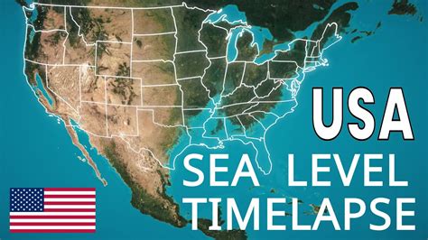 USA Flood Map - Rising Sea Levels TIMELAPSE - YouTube