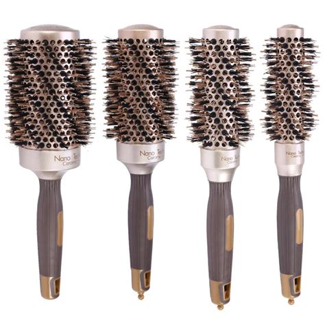 Ceramic Round Hair Comb Brush Anti Static Hairbrush Massage Comb Curl Brush Salon Barber Hair ...