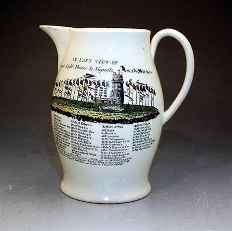 LIVERPOOL POTTERY PITCHER BIDSTON LIGHTHOUSE - John Howard