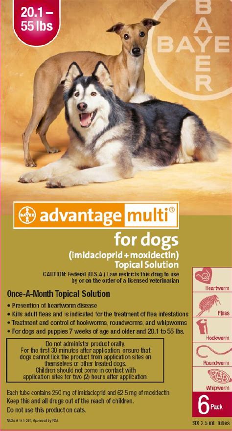 Advantage Multi for Dogs - FDA prescribing information, side effects ...