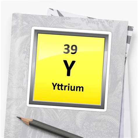 "Yttrium Element Symbol - Periodic Table" Sticker by sciencenotes ...