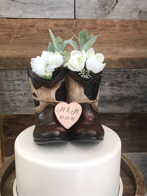 Rustic Wedding Cake Toppers / Cowboy Wedding Cake Topper / | Etsy