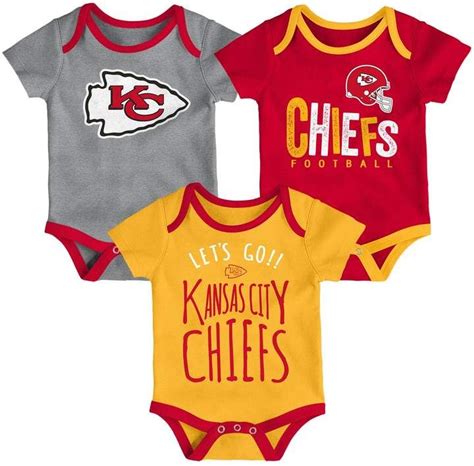 Baby Kansas City Chiefs Little Tailgater Bodysuit Set | Team apparel ...