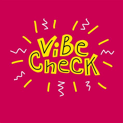 Vibe check lettering text 10268240 Vector Art at Vecteezy