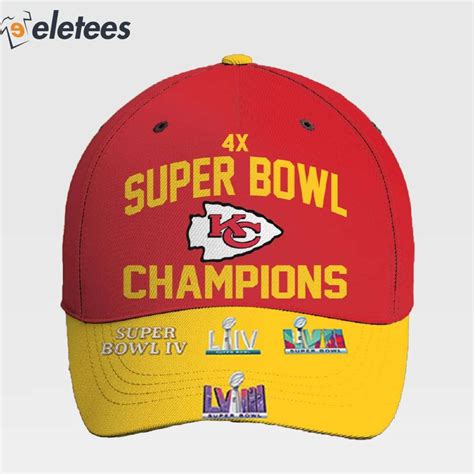 Chiefs 4X Super Bowl LVIII Champions Hat