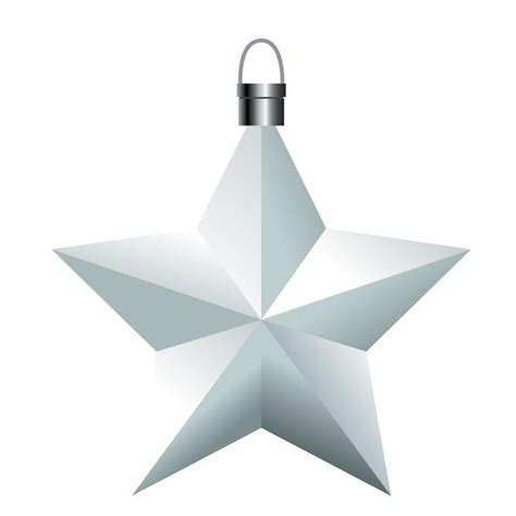 happy merry christmas silver star hanging icon 2500687 Vector Art at ...