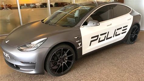 Tesla Model 3 police car makes an appearance at law enforcement tech ...