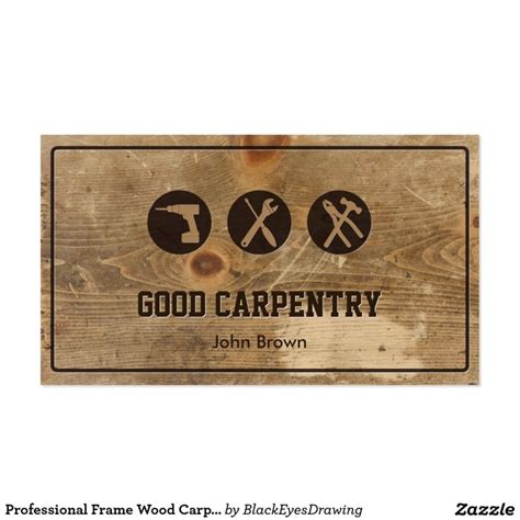 Professional Frame Wood Carpentry Repair Business Card | Zazzle.com ...