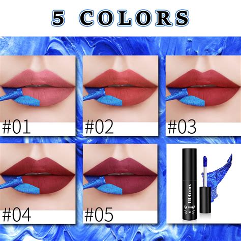 Lip Stain Set, 5 Colors Lip Stain Peel Off Mask Lip Gloss, Lip Tattoo ...