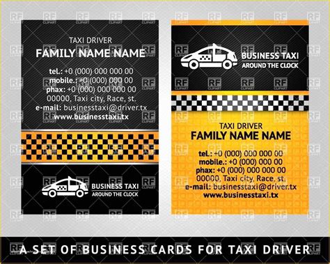 Taxi Business Cards Templates Free Download Of Simple Textured Template ...