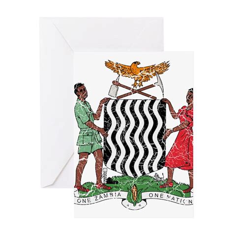 Zambia Coat Of Arms Greeting Card by CoatOfArmscracked