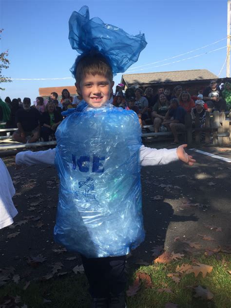 Tried Ice bag , he won first place at costume contest | Frozen costume ...