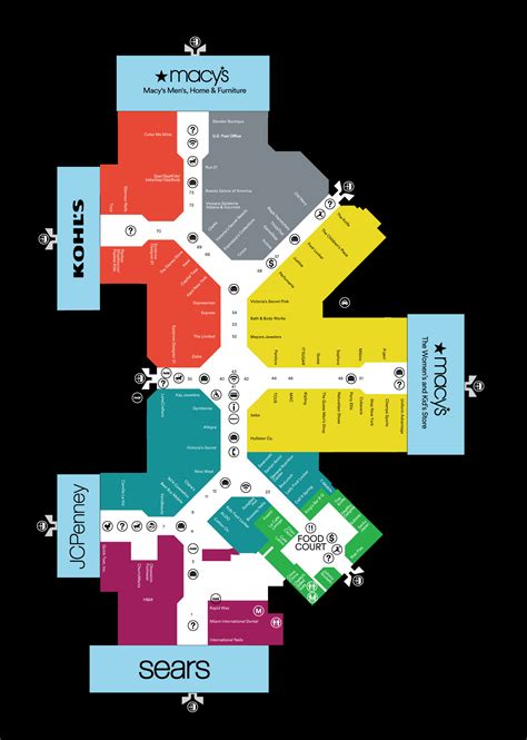 Mall Map of Miami International Mall, a Simon Mall - Doral, FL