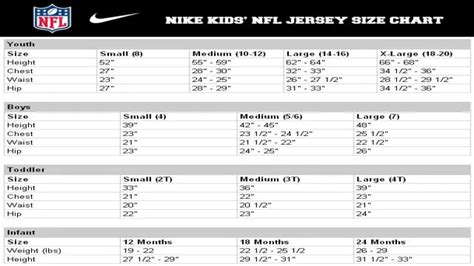 Nike NFL Jersey Size Chart: Get Ready for Game Day! – SizeChartly