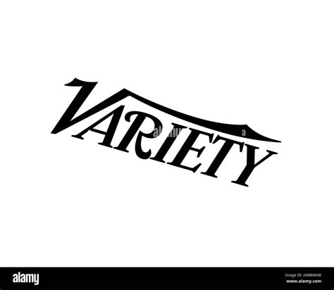 Variety magazine, rotated logo, white background B Stock Photo - Alamy