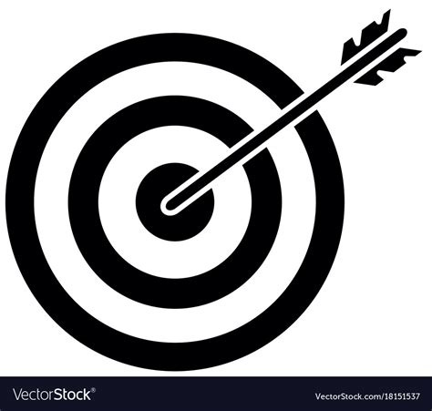 Target with arrow icon Royalty Free Vector Image