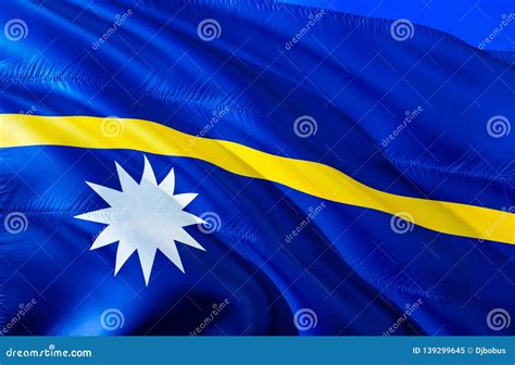 Nauru Flag. 3D Waving Flag Design. the National Symbol of Nauru, 3D ...