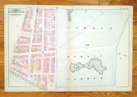 Antique 1883 Beacon Hill Boston Massachusetts Map from G.W. | Etsy | Boston common, Vintage maps ...