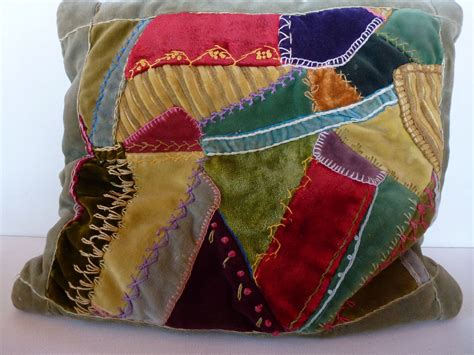 Vintage Crazy Quilt Pillow Velvet | Quilted pillow, Crazy patchwork, Handmade pillow covers