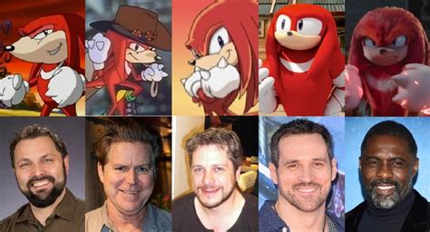 Knuckles with voice actors by zielinskijoseph on DeviantArt