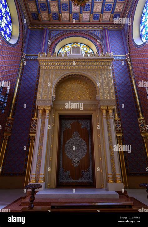 Budapest, Hungary. Interior of Rumbach Street Synagogue. Located in the ...