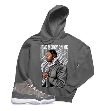 Jordan 11 Cool Grey the Woo Sneaker Hoodie Cool Grey 11s | Etsy