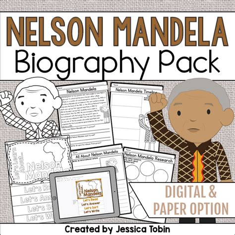 Nelson Mandela Biography Pack - Elementary Nest