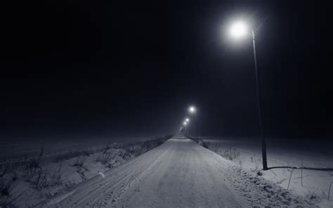 Winter Night Road Wallpapers - Wallpaper Cave