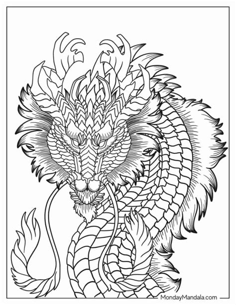 Free Dragon Mandala Coloring Pages