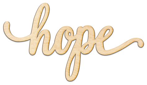 Hope Script Wood Word Wall Art Sign, 12" wide x 6" tall - Contemporary ...