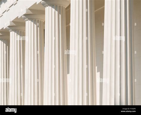 Doric Columns Of Ancient Greek Temple Stock Photo - Alamy