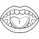 Mouth Coloring Pages sketch template