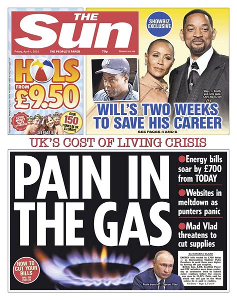 Newspaper headlines: 'April Cruel Day' as prices rise on 'Bleak Friday ...