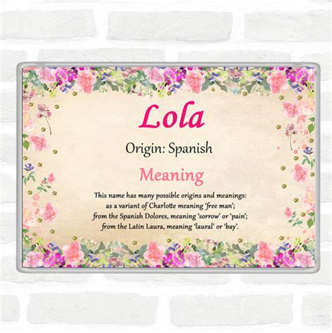 Lola Personalised Name Meaning Certificate - The Card Zoo