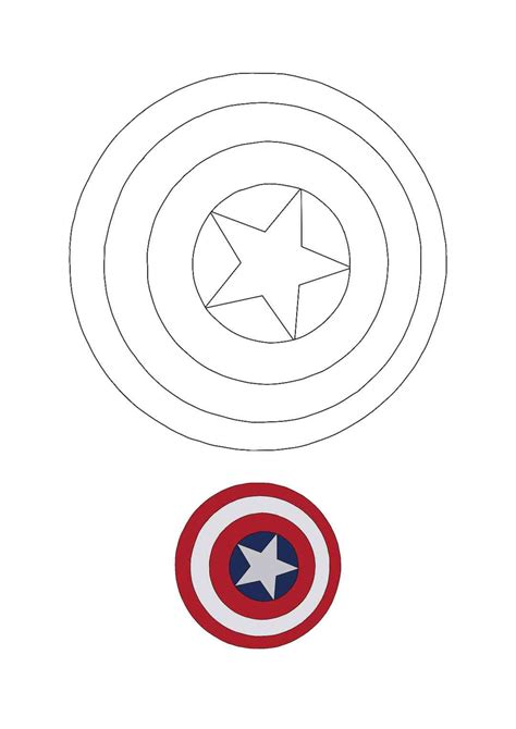 Captain America shield coloring pages | Captain america shield ...