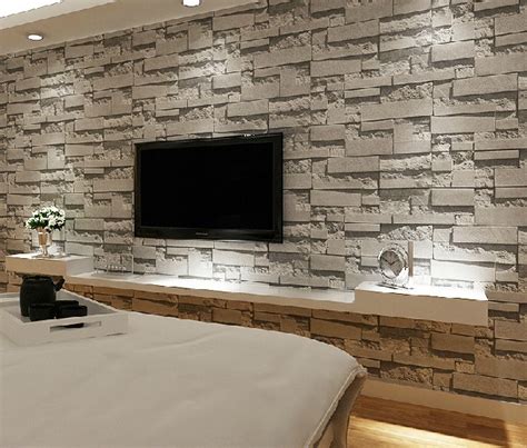 🔥 Free download brick 3d stone wallpaper modern wallcovering pvc roll wallpaper [609x519] for ...