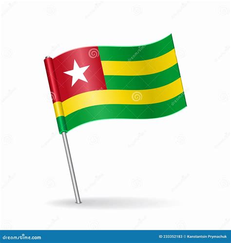 Togolese Flag Map Pointer Layout. Vector Illustration. Stock Vector ...