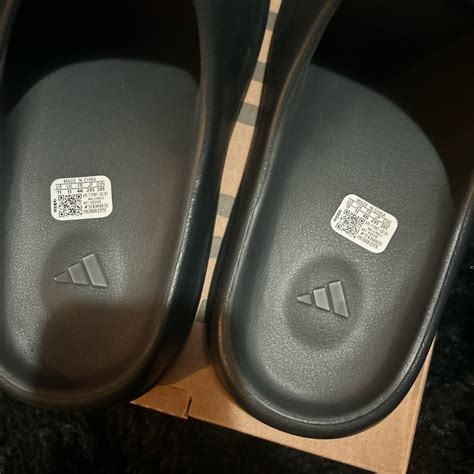 Yeezy Slides Onyx Black yeezy slides Size 11 work... - Depop