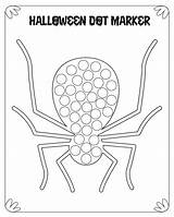 Dot Marker Hallloween Coloring Pages For Kids  sketch template