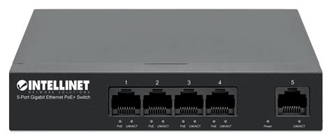 Intellinet 5-Port Gigabit Ethernet PoE+ Switch (561792)