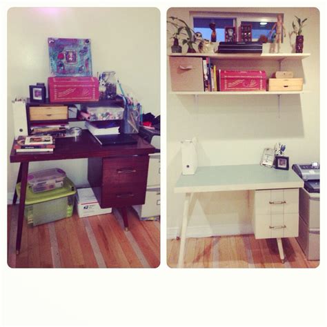 Before and after desk home office